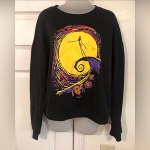 Nightmare before Christmas black Sweatshirt. Size Large.NWOT